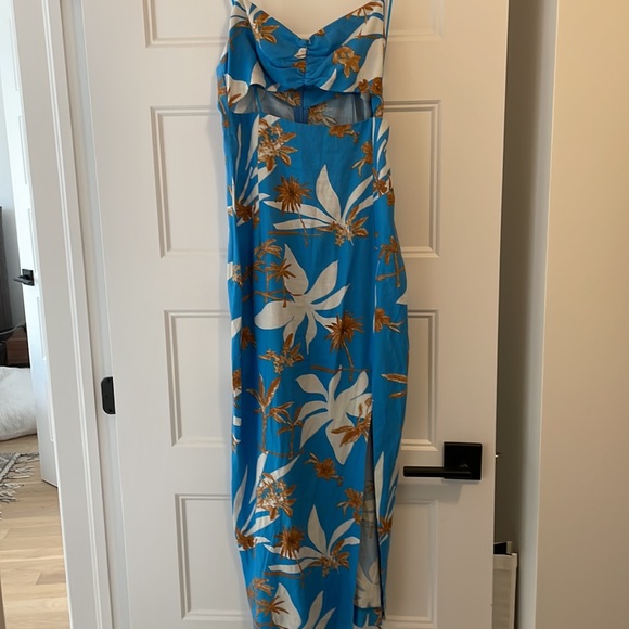 Cut out printed linen zara dress - Picture 4 of 6